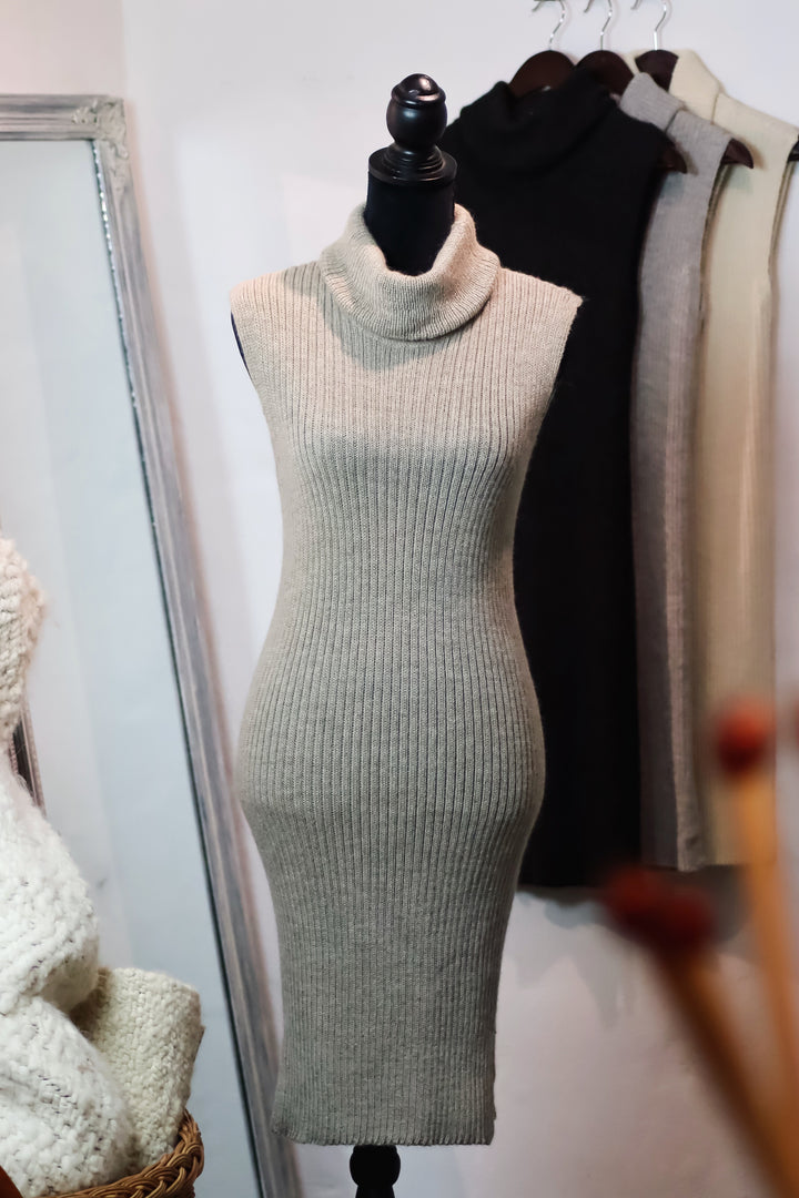 High-neck dress