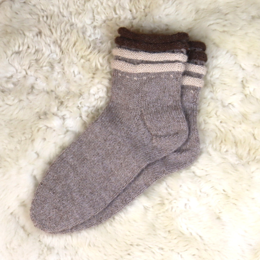 100% alpaca wool socks (hand-knitted)