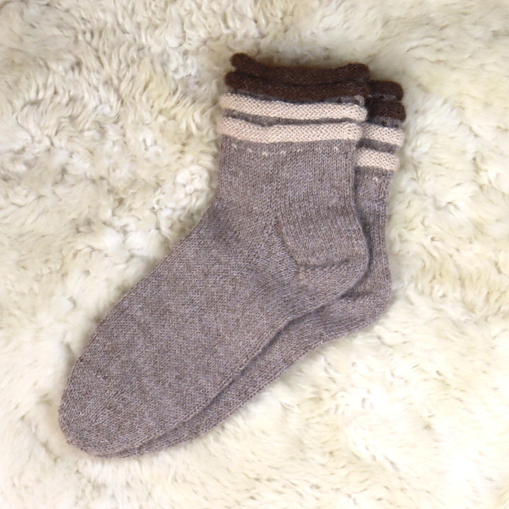 100% alpaca wool socks (hand-knitted)
