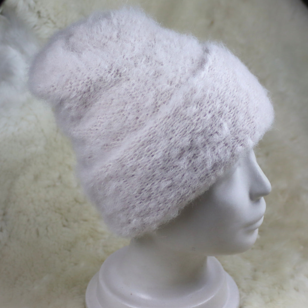 Rolled Brim Furry Hat - Puffy