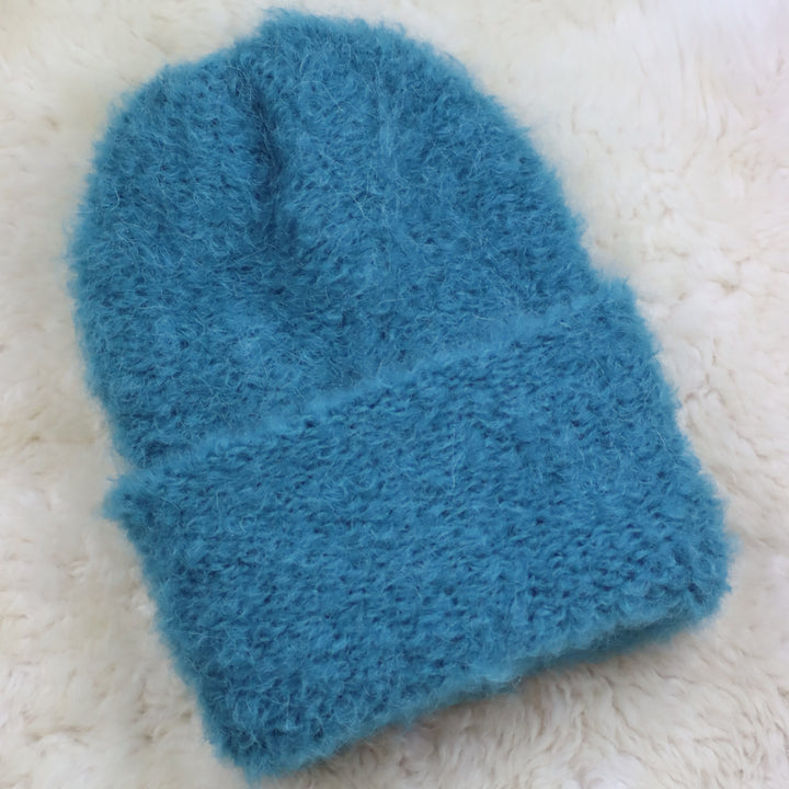 Rolled Brim Furry Hat - Puffy