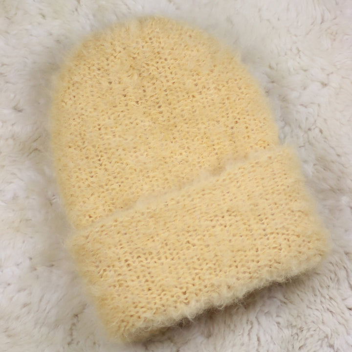 Rolled Brim Furry Hat - Puffy