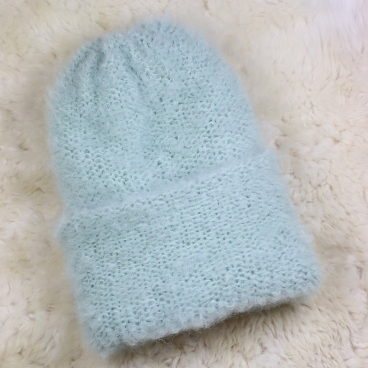 Rolled Brim Furry Hat - Puffy