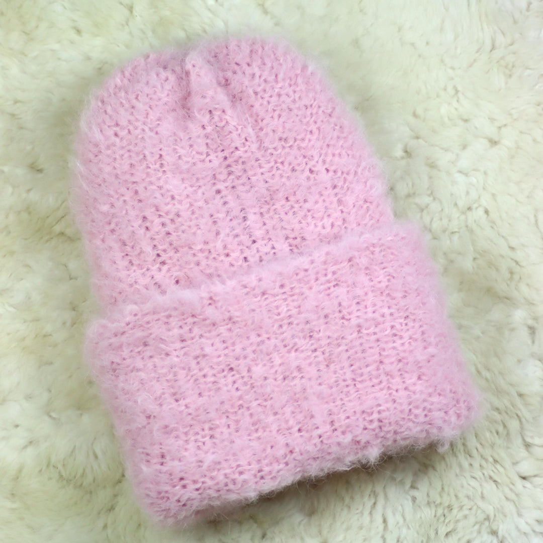 Rolled Brim Furry Hat - Puffy
