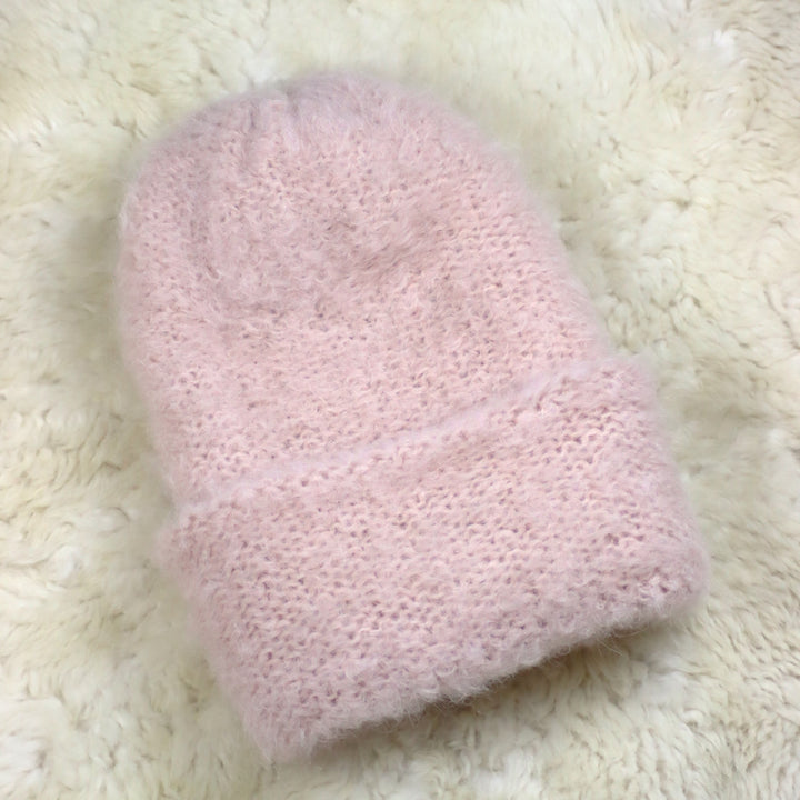 Rolled Brim Furry Hat - Puffy