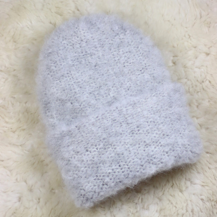 Rolled Brim Furry Hat - Puffy
