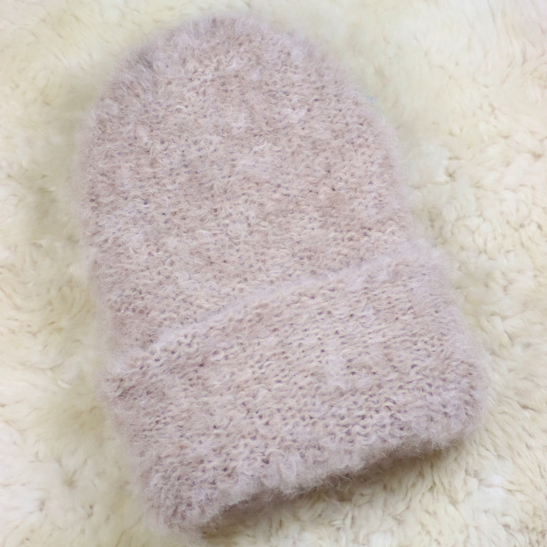 Rolled Brim Furry Hat - Puffy