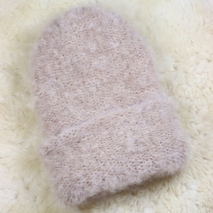 Rolled Brim Furry Hat - Puffy