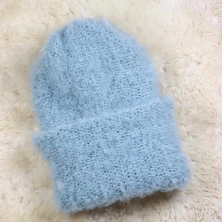Rolled Brim Furry Hat - Puffy