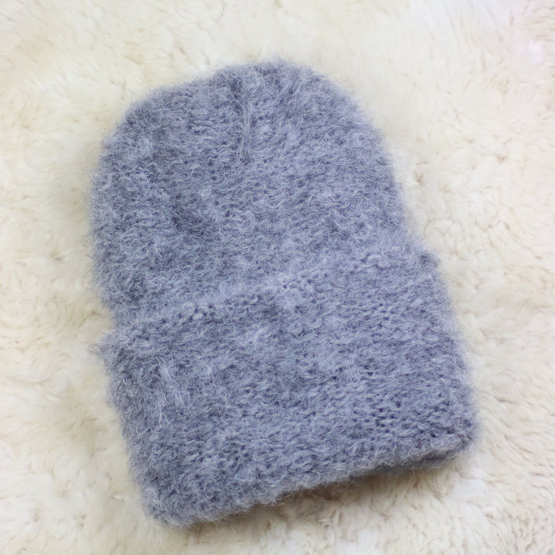 Rolled Brim Furry Hat - Puffy