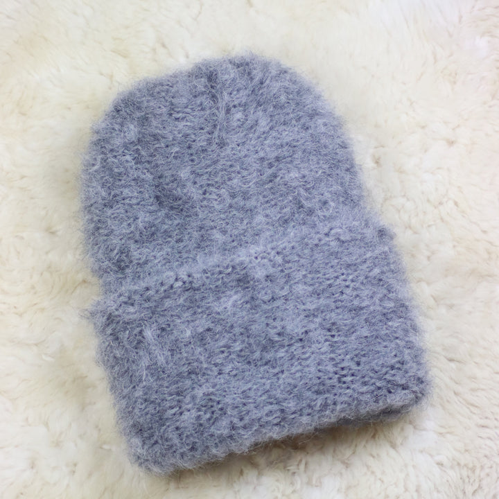 Rolled Brim Furry Hat - Puffy