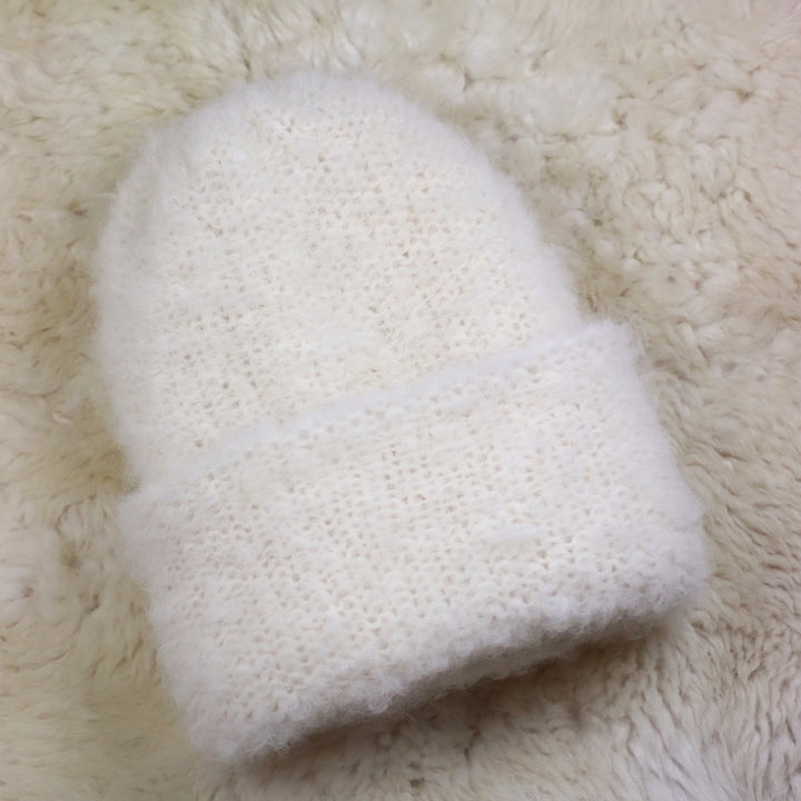 Rolled Brim Furry Hat - Puffy