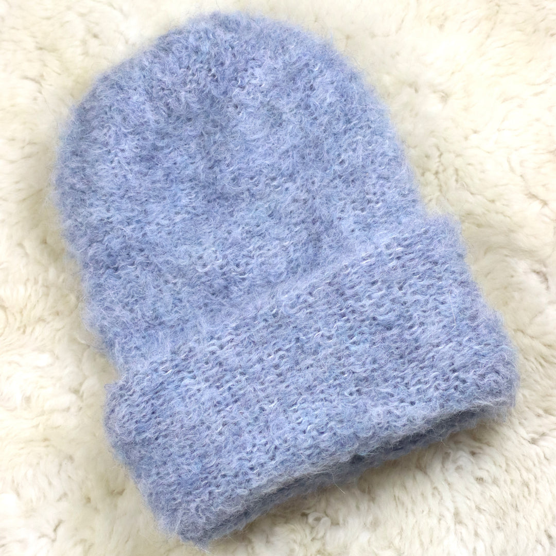 Rolled Brim Furry Hat - Puffy