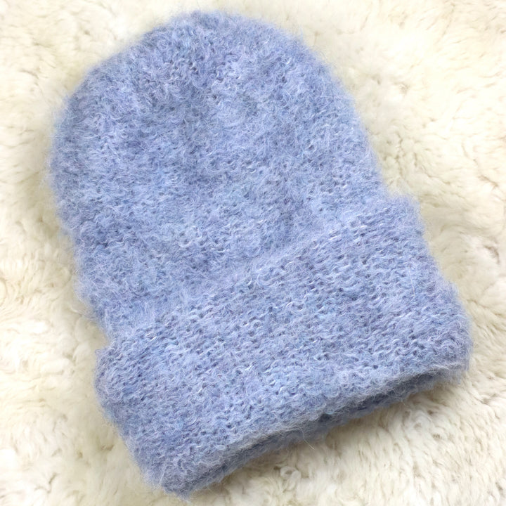 Rolled Brim Furry Hat - Puffy