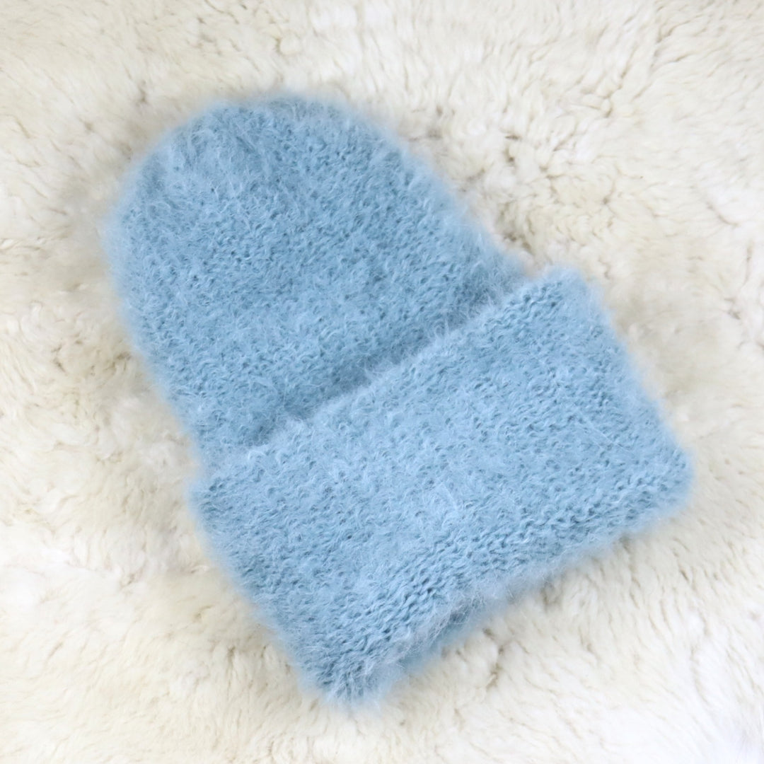 Rolled Brim Furry Hat - Puffy