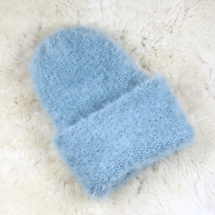 Rolled Brim Furry Hat - Puffy
