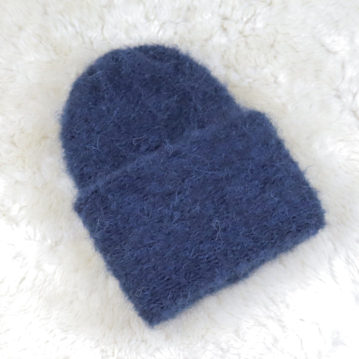 Rolled Brim Furry Hat - Puffy