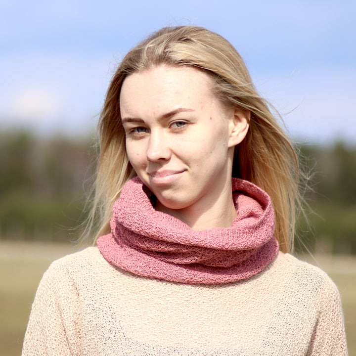 Thin baby alpaca wool infinity scarf