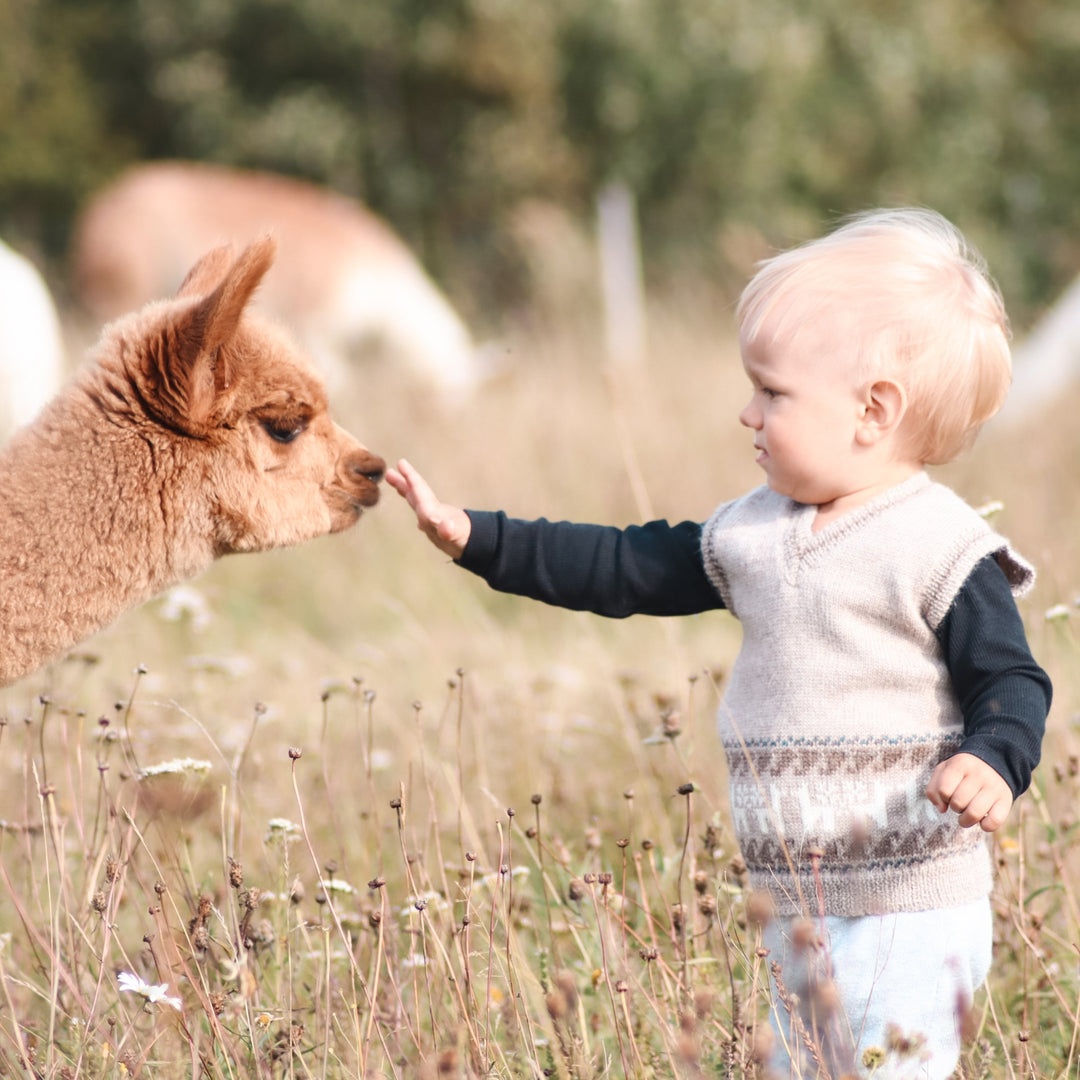100% alpaca wool vest for children