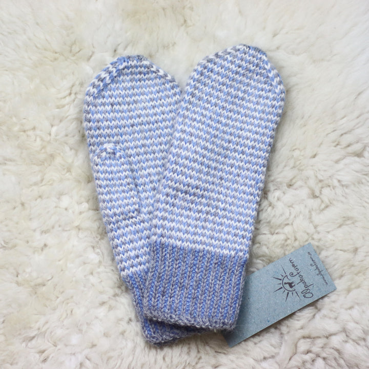 100% alpaca wool mittens - handmade by niece