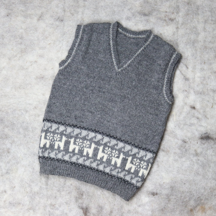 100% alpaca wool vest for children