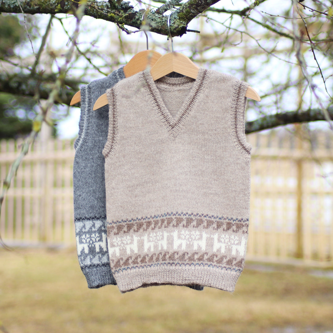 100% alpaca wool vest for children