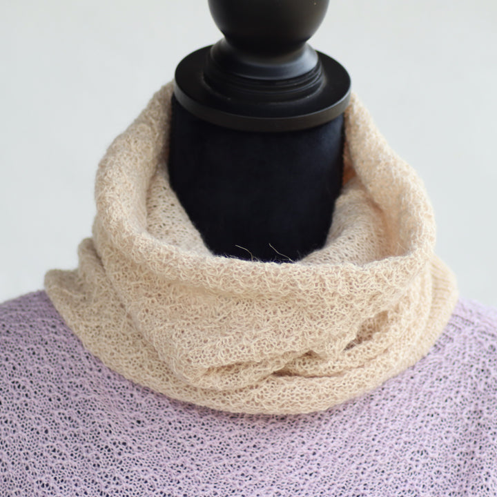 Thin baby alpaca wool infinity scarf