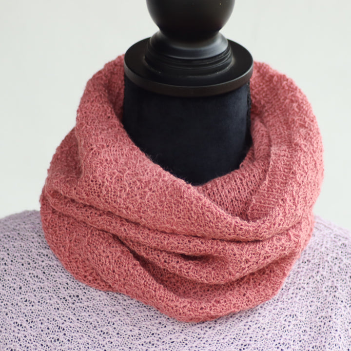 Thin baby alpaca wool infinity scarf