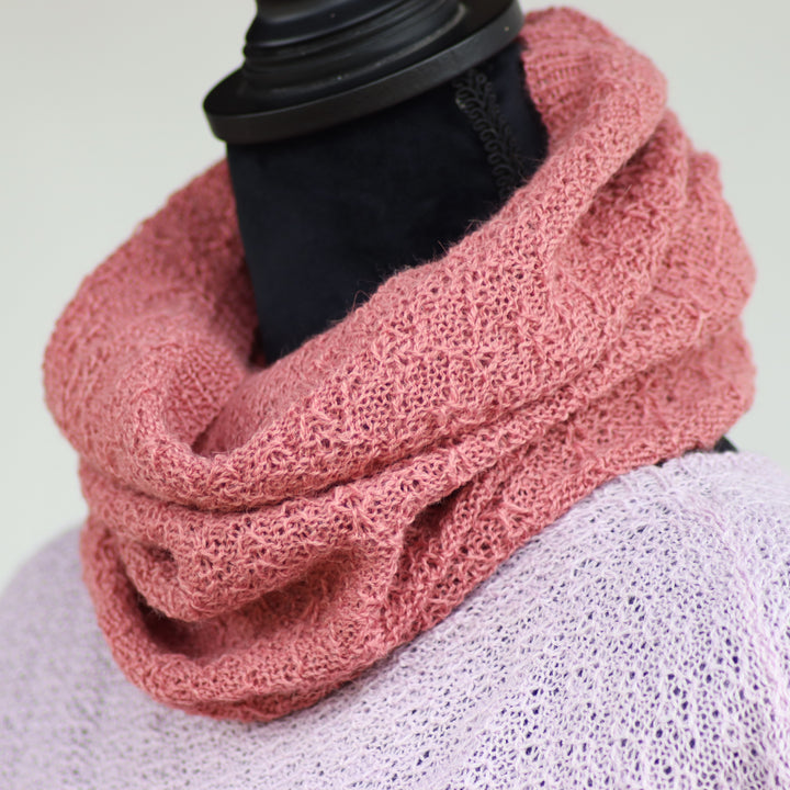 Thin baby alpaca wool infinity scarf