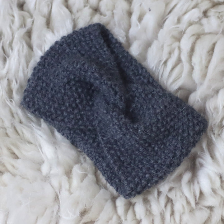 Pearl knit baby alpaca wool headband