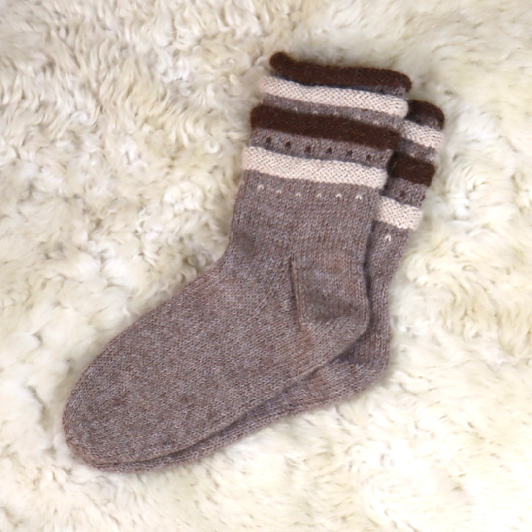100% alpaca wool socks (hand-knitted)