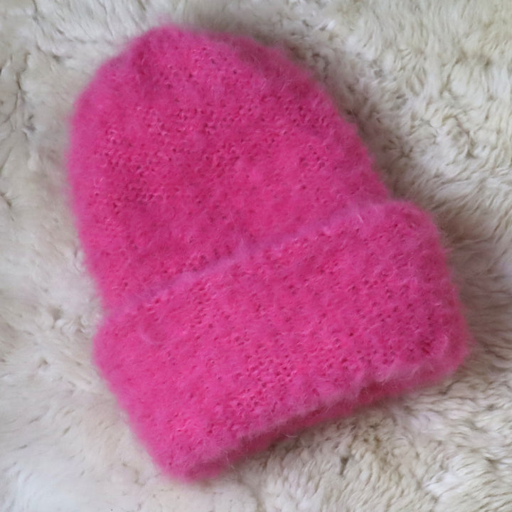 Rolled Brim Furry Hat - Puffy