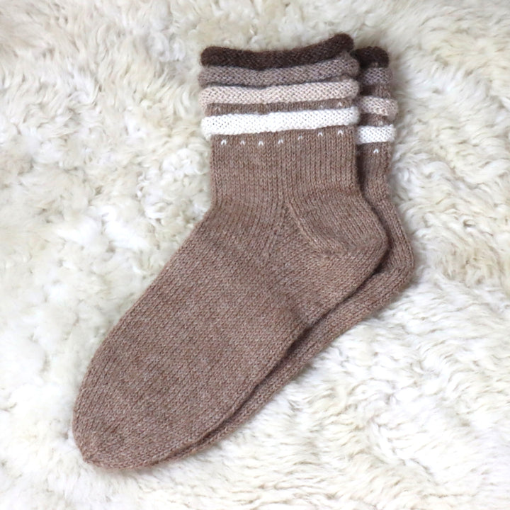 100% alpaca wool socks (hand-knitted)