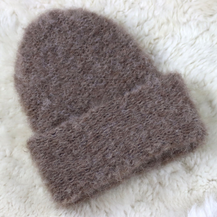 Rolled Brim Furry Hat - Puffy