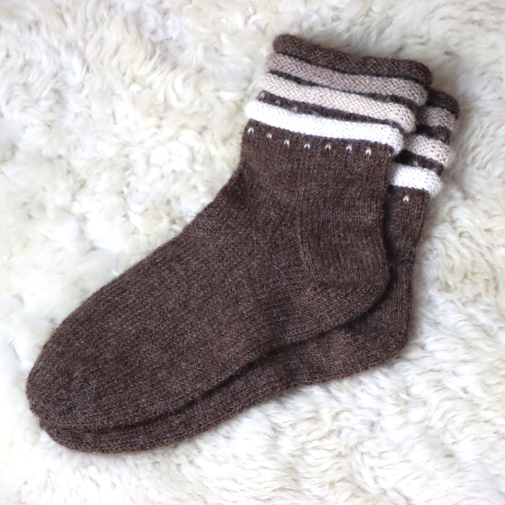 100% alpaca wool socks (hand-knitted)