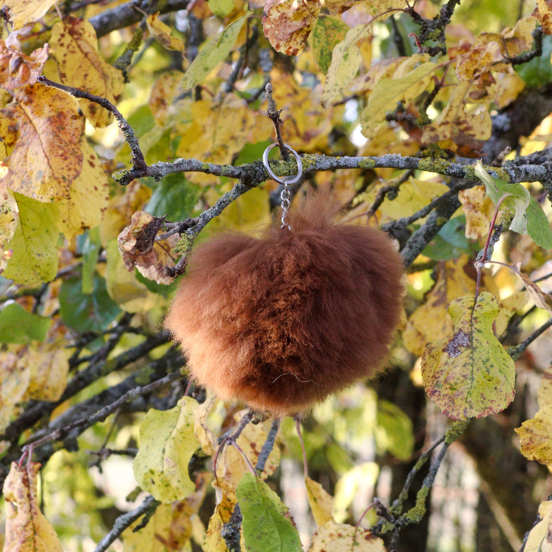 Alpaca leather keychain