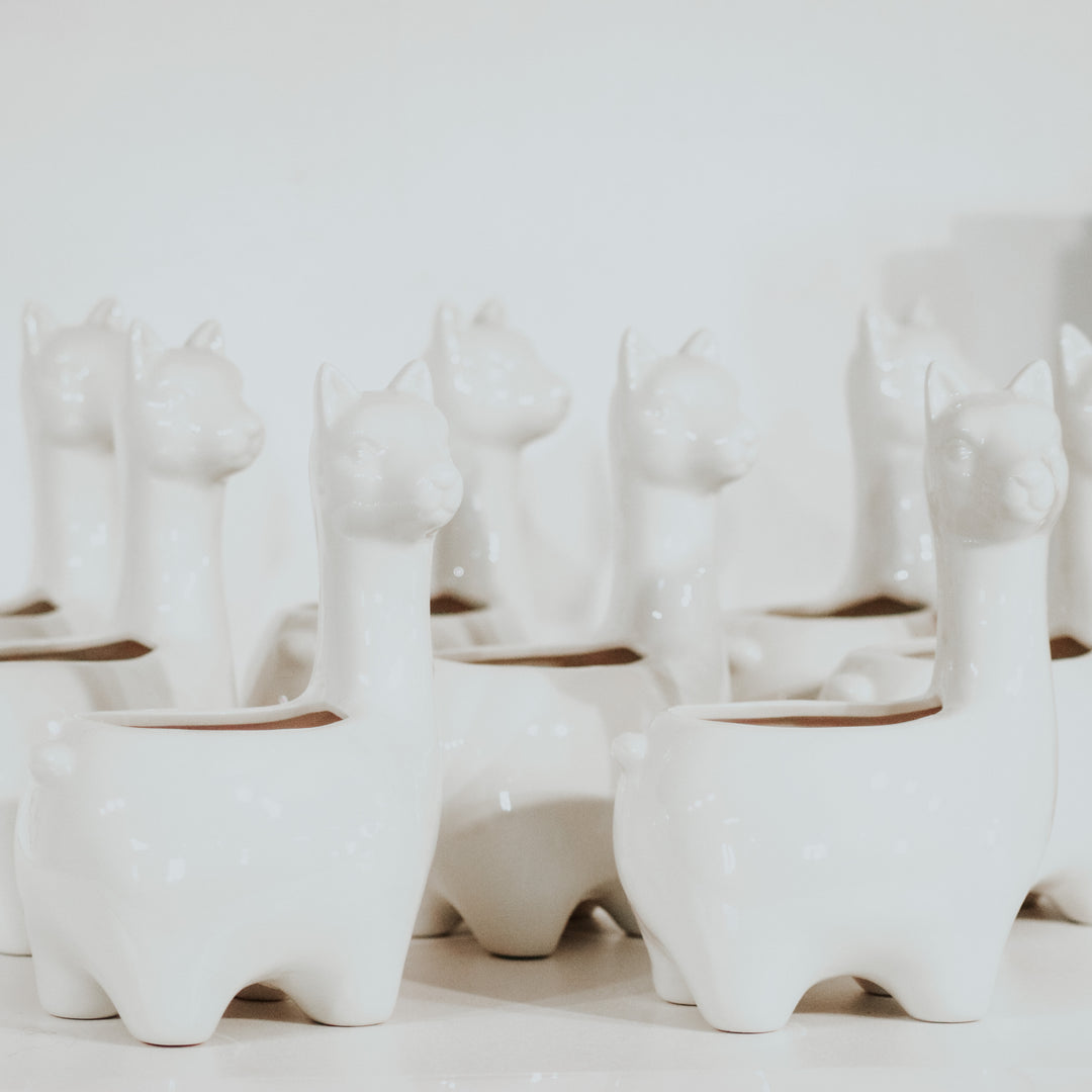 Alpaca-shaped vase