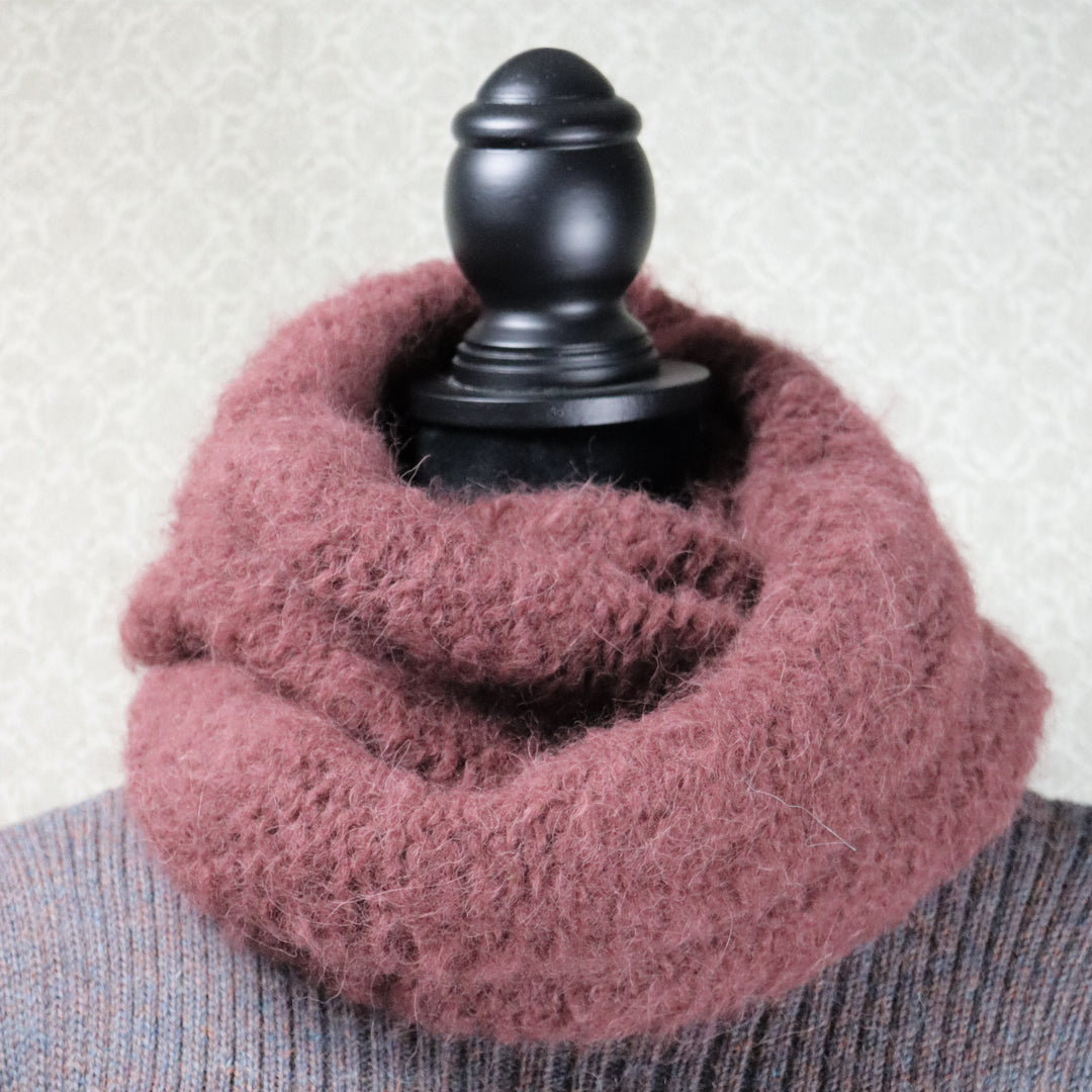Soft alpaca wool infinity scarf - Puffy