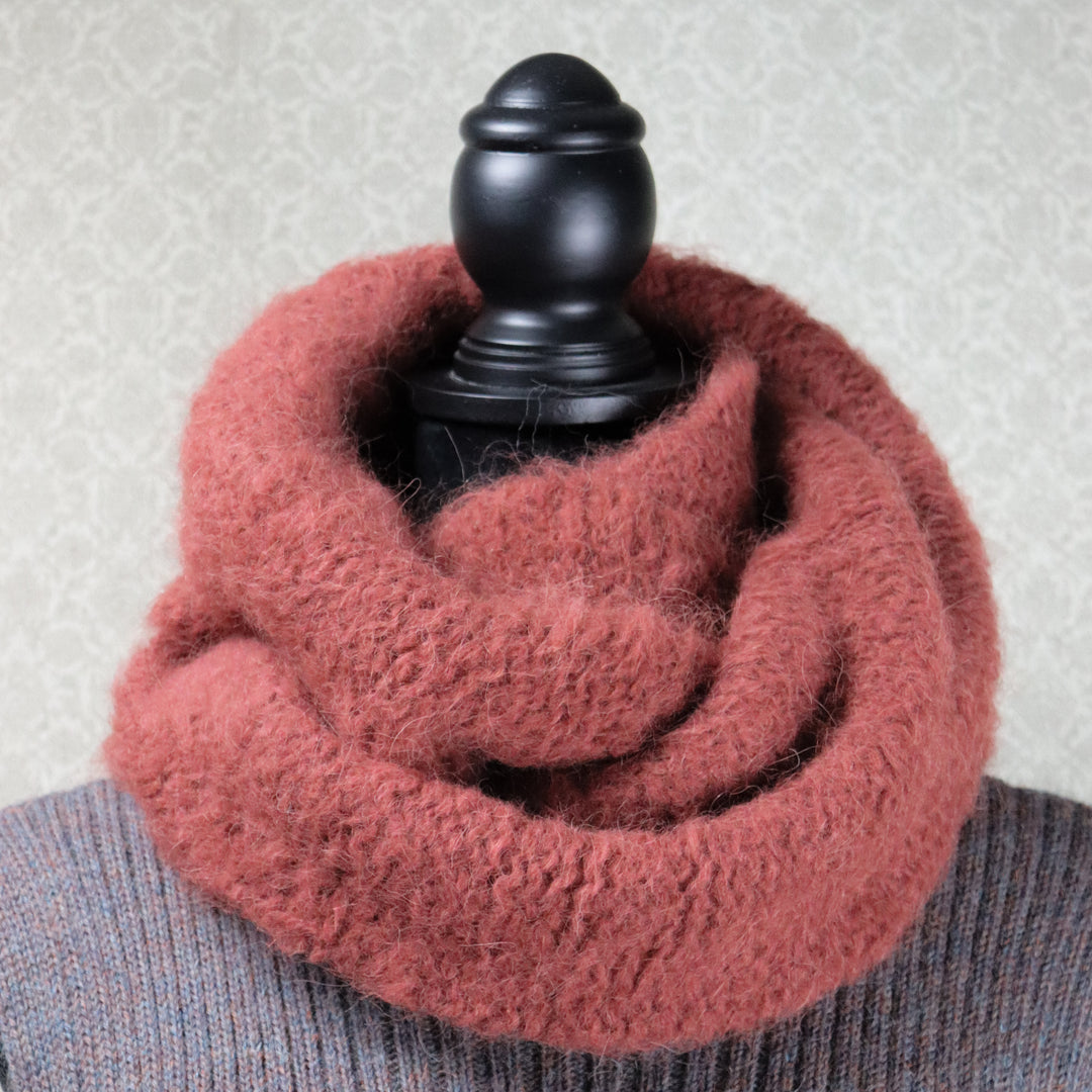 Soft alpaca wool infinity scarf - Puffy