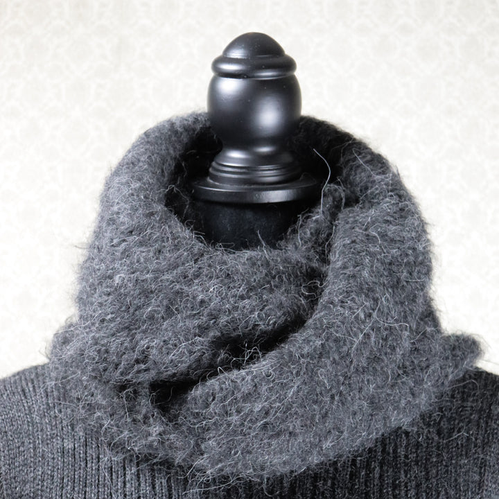 Soft alpaca wool infinity scarf - Puffy