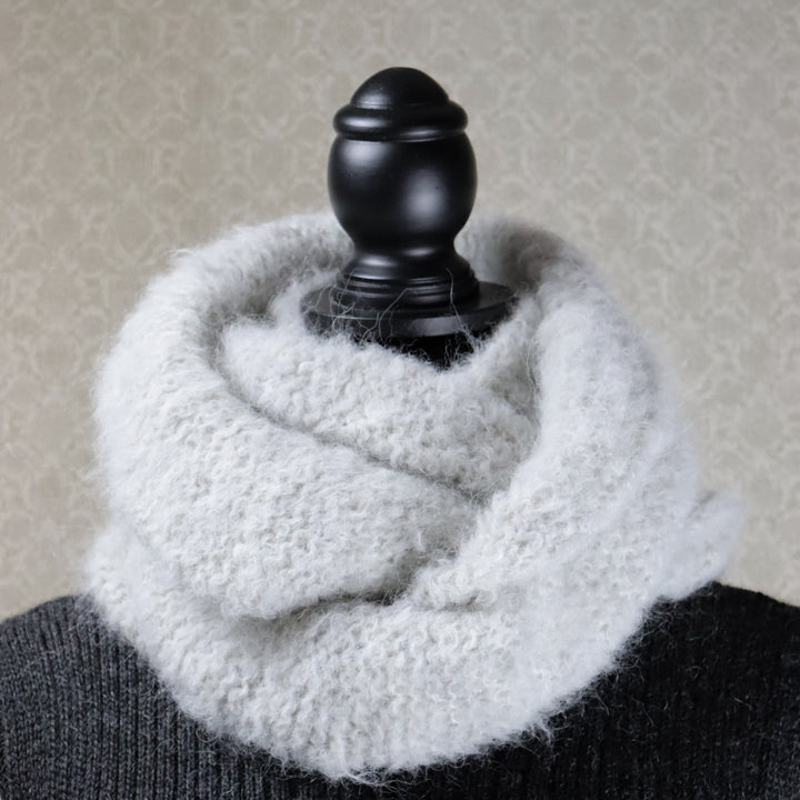 Soft alpaca wool infinity scarf - Puffy