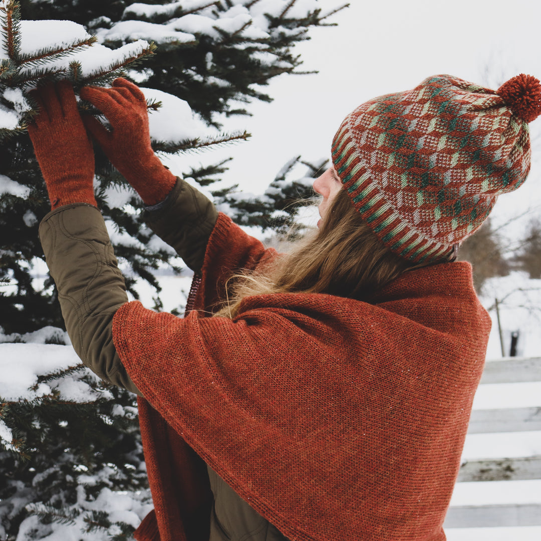 100% alpaca wool gloves