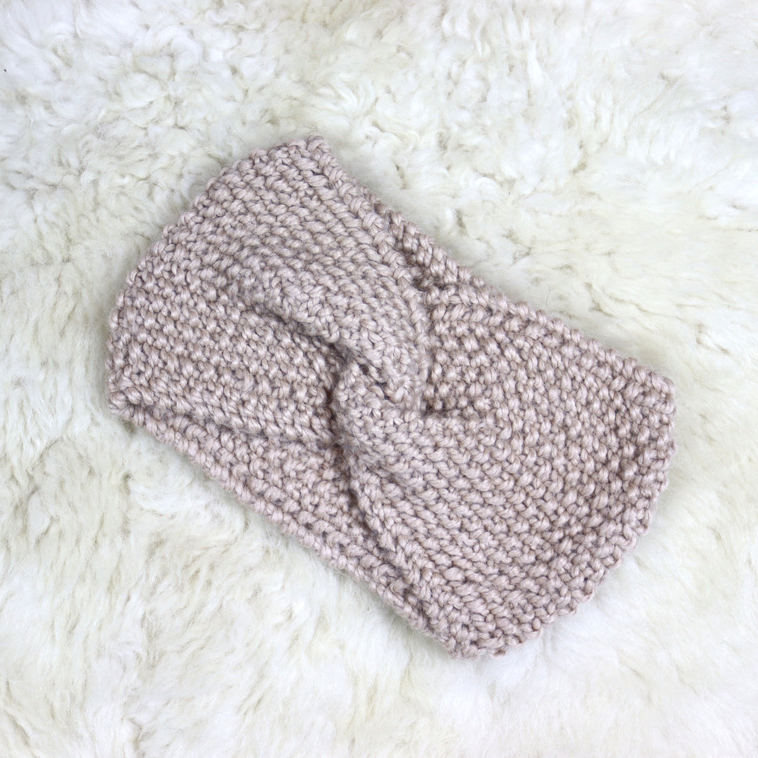 Pearl knit baby alpaca wool headband