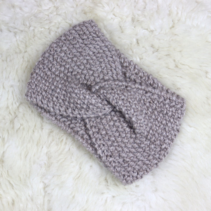 Pearl knit baby alpaca wool headband