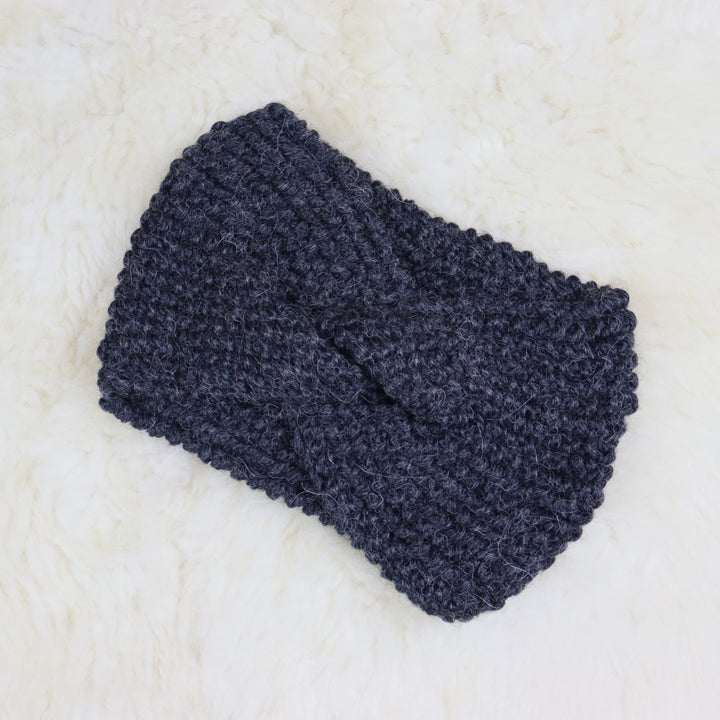 Pearl knit baby alpaca wool headband