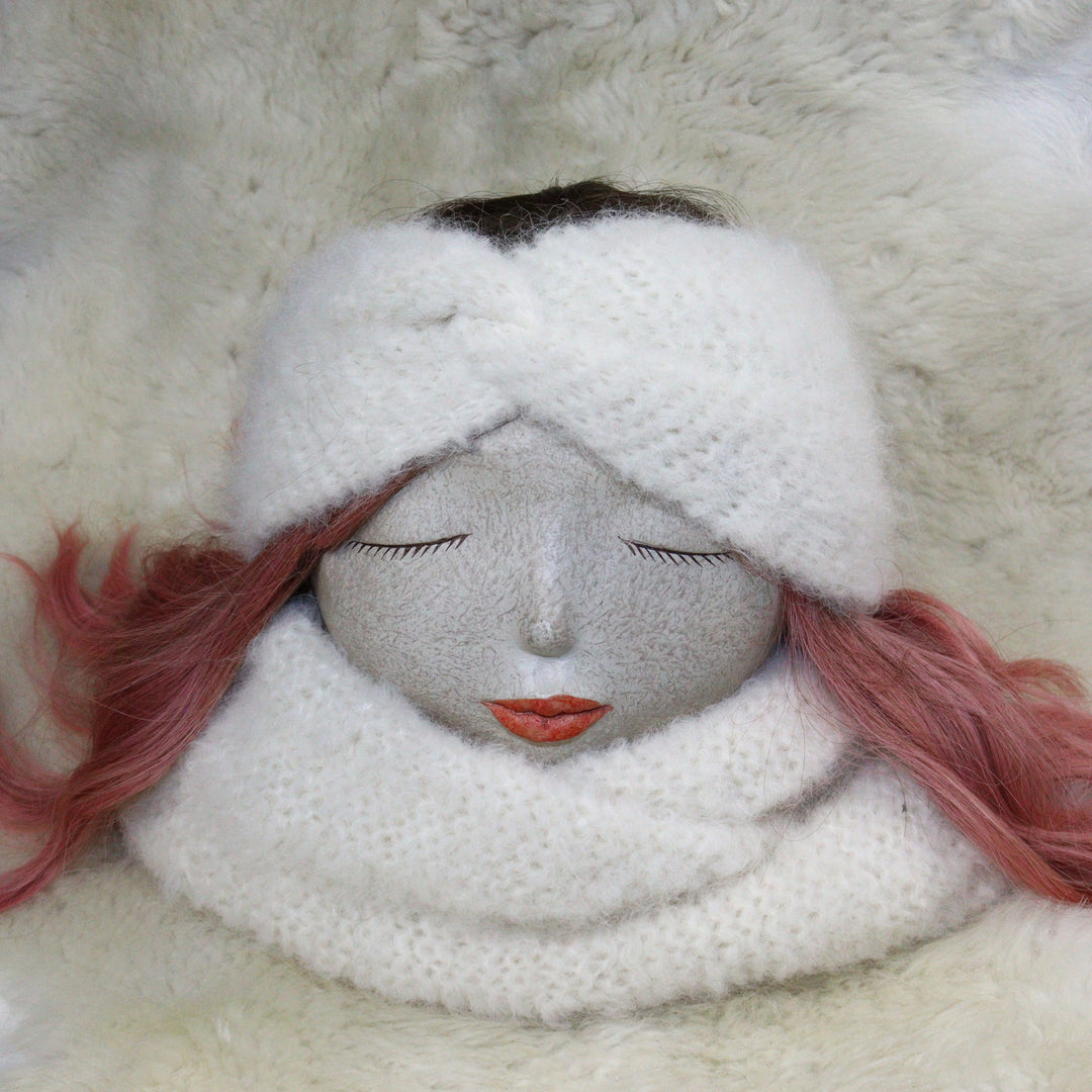 Soft headband with alpaca wool - Puffy