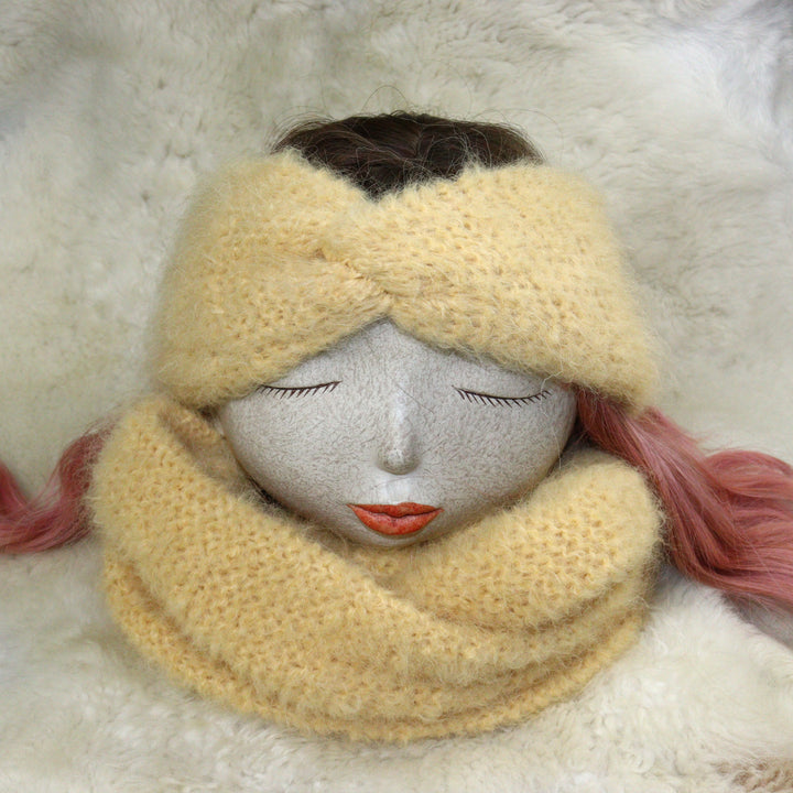 Soft headband with alpaca wool - Puffy