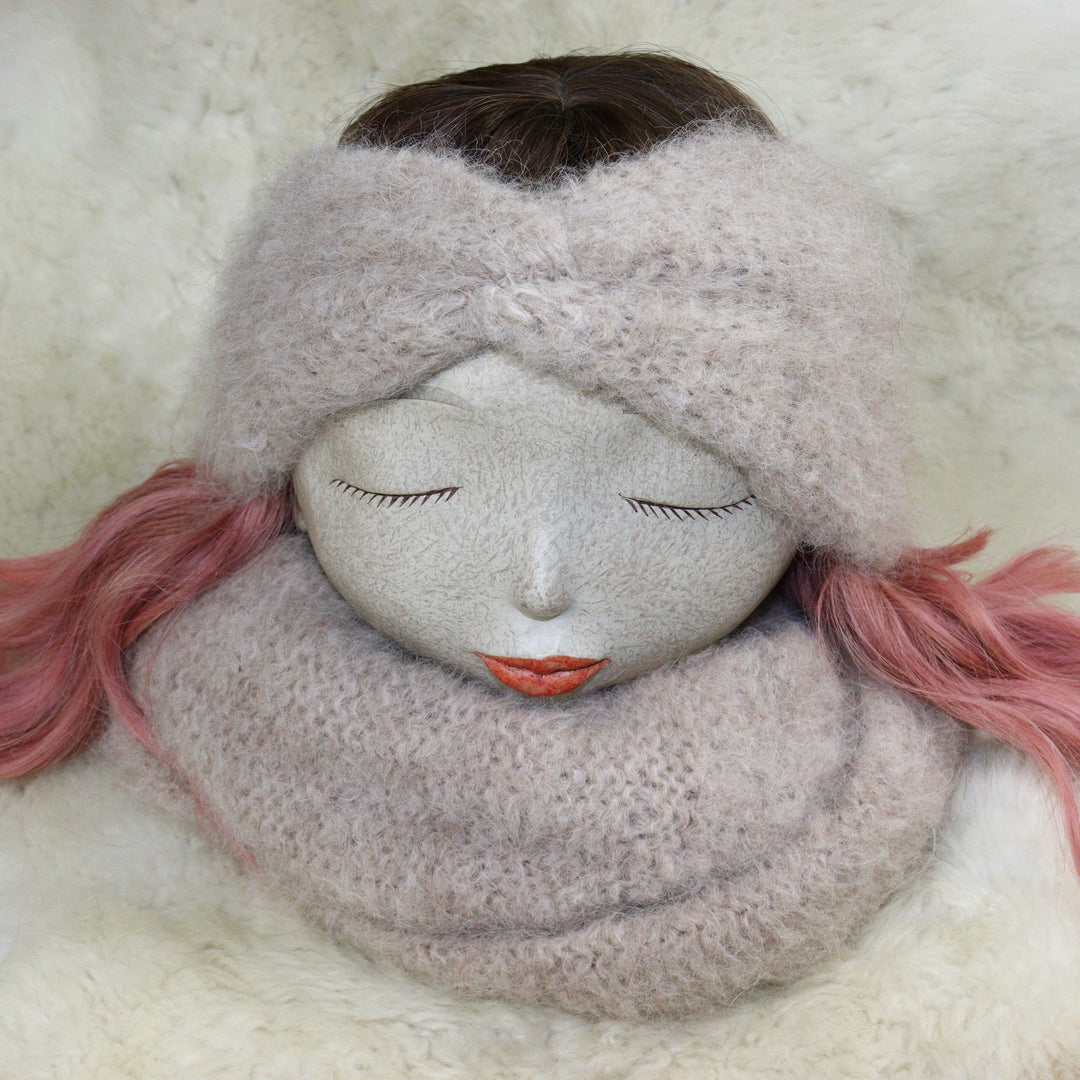 Soft headband with alpaca wool - Puffy