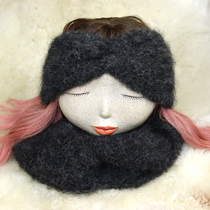 Soft headband with alpaca wool - Puffy